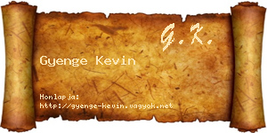 Gyenge Kevin névjegykártya